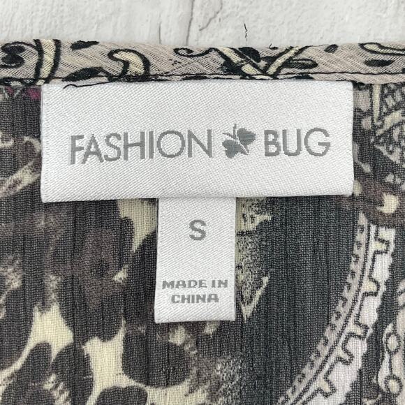 Fashion Bug Vintage 2 Piece Flowy Shirt Skirt Set Fairy Paisley Animal Print - Picture 9 of 16